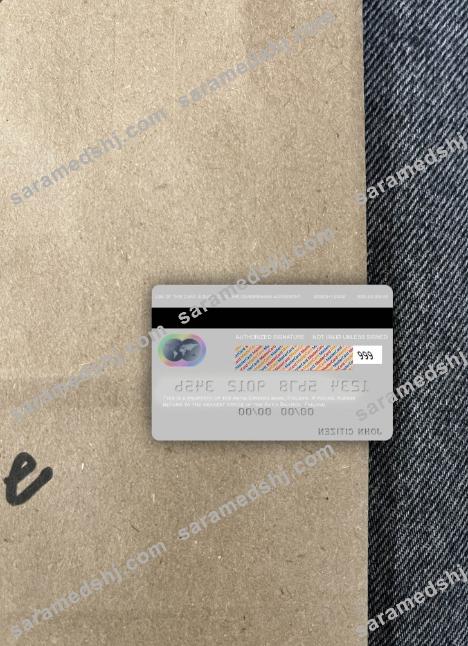 Finland Aktia Savings Bank mastercard photolook back